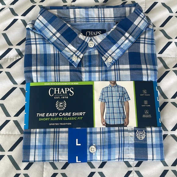 Chaps Men’s Short Sleeve Classic Fit L - Picture 5 of 6